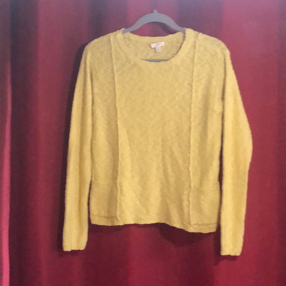 Key Lime J.Jill Sweater with Pockets